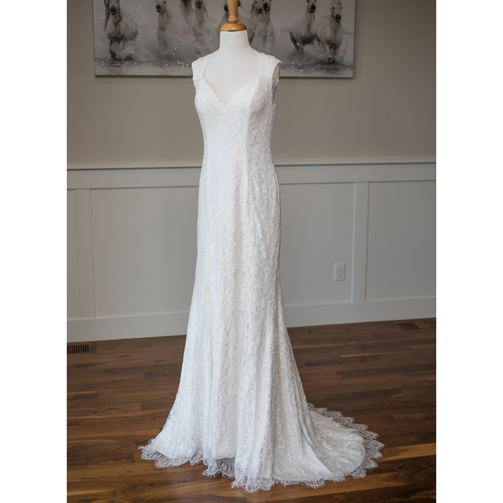 Lace Bridal Gown White Wedding Dress Open Back Strapless NWT